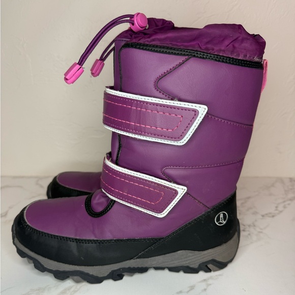 Lands’ End Girls Purple Snow Ski Winter Boots size 4 - Picture 1 of 6